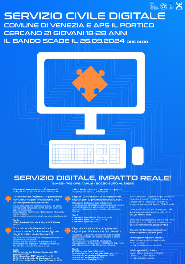 locandina servizio civile digitale 2024